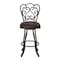 Armen Living Celeste 30" Bar Height Metal Swivel Barstool in Bandero Espresso Fabric and Auburn Bay Finish LCCEBAES30 - alternate 3